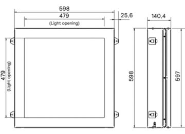 Dimension Drawing (without table) - LP902P NC Sky W60L60