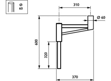   - 300 mm - 60 mm - 0° - RAL color - 