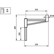 Dimension Drawing (without table) - JPP100 MBP-S 500 60 RAL