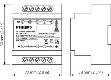 Dimension Drawing (without table) - LFC7590/01 Surge Guard