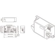 Dimension Drawing (without table) - LLC7730/00 Coded Mains Receiver LN