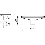 Dimension Drawing (without table) - BDP100 LED50/830 II DS PCF SI CLO-LS-6 6