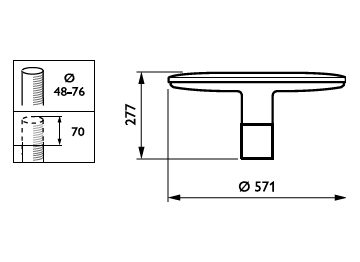 Dimension Drawing (without table) - BDP104 LED40/830 II DS PCF SI CLO-LS-8 6