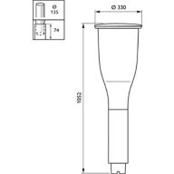 Dimension Drawing (without table) - BDS650 LED50-4S/740 I MDS D9 STD 60