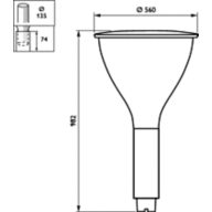 Dimension Drawing (without table) - BDS670 LED80/722 I MDM SRT 60