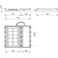  FLOWSTAR LARGE - LED module 70000 lm - LED - Power supply unit with DALI interface - Distribution symmetrical medium 11 - Flat glass - 148° x 148° - DALI - Suspension set simple, standard
