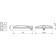 Dimension Drawing (without table) - BPP531 LED120-4S/830 II DM50 SRT IACZ-4-