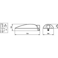 Dimension Drawing (without table) - BPP436 LED185-4S/740 I SI DM10 D9 SRG10 
