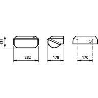 Dimension Drawing (without table) - BWC120 LED18-/830 PSU II BK PH