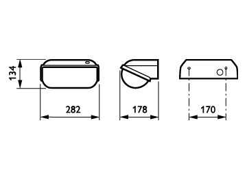 Dimension Drawing (without table) - BWC120 LED18-/830 PSU II BK