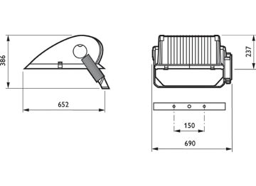 Dimension Drawing (without table) - MVP507 MHN-FC2000W/740 400V MB SI