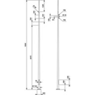 Dimension Drawing (without table) - YHB709 CONE 8000 4x2xHOLE-M10-106 RAL