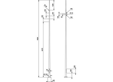  OCEAN ROAD POLES - Conical - 8.0 m - RAL color