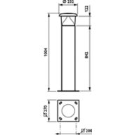 Dimension Drawing (without table) - BCB500 LED56-4S/740 S DGR