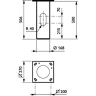 Dimension Drawing (without table) - ZCB500 TUBE L500