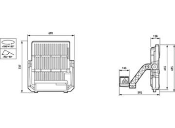Dimension Drawing (without table) - BVP528 2590/757 HGB A35-WB D9 T35 OUT