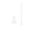 Tapered 4" to 3" Round Aluminum Pole with P100 Series Base