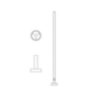 3" Round Aluminum Pole with P100 Series Base