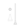 Tapered 4" to 3" Round Aluminum Pole with P1600 Series Base