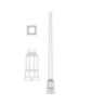 Tapered 5" to 3" Round Aluminum Pole with P1700 Series Base
