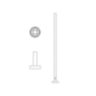 4" Round Aluminum Pole with P100 Series Base