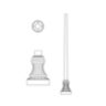 Tapered 5" to 3" Round Aluminum Pole with P2000 Series Base