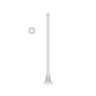 4" Fluted Round Aluminum Pole with P2000 Series Base