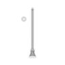4" Fluted Round Aluminum Pole with P2000 Series Base (1)