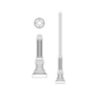 4" Fluted Round Aluminum Pole with P2000 Series Base and Fluted Bottleneck Mid