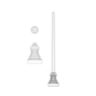 Tapered 5" to 3" Round Aluminum Pole with P2100 Series Base