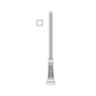 4" Flat Fluted Round Aluminum Pole with P2500 Series Base and Square Cover