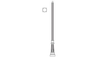Hadco P2500 Series Poles (P2520, P2525, P2540, P2550, P2555, P2560
