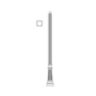 5" Flat Fluted Round Aluminum Pole with P2500 Series Base and Square Cover