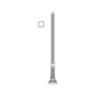 5" Flat Fluted Round Aluminum Pole with P2500 Series Base and Fluted Round Cover