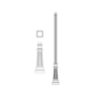 4" Fluted Round Aluminum Pole with P2500 Series Base and Square Cover
