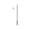 5" Flat Fluted Round Aluminum Pole with P3100 Series Base