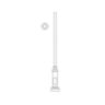 4" Round Aluminum Pole with P4000 Series Base (4" Tenon)