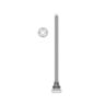 5" Flat Fluted Round Aluminum Pole with P5000 Series Base