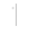 5" Flat Fluted Round Aluminum Pole with P9500 Series Base