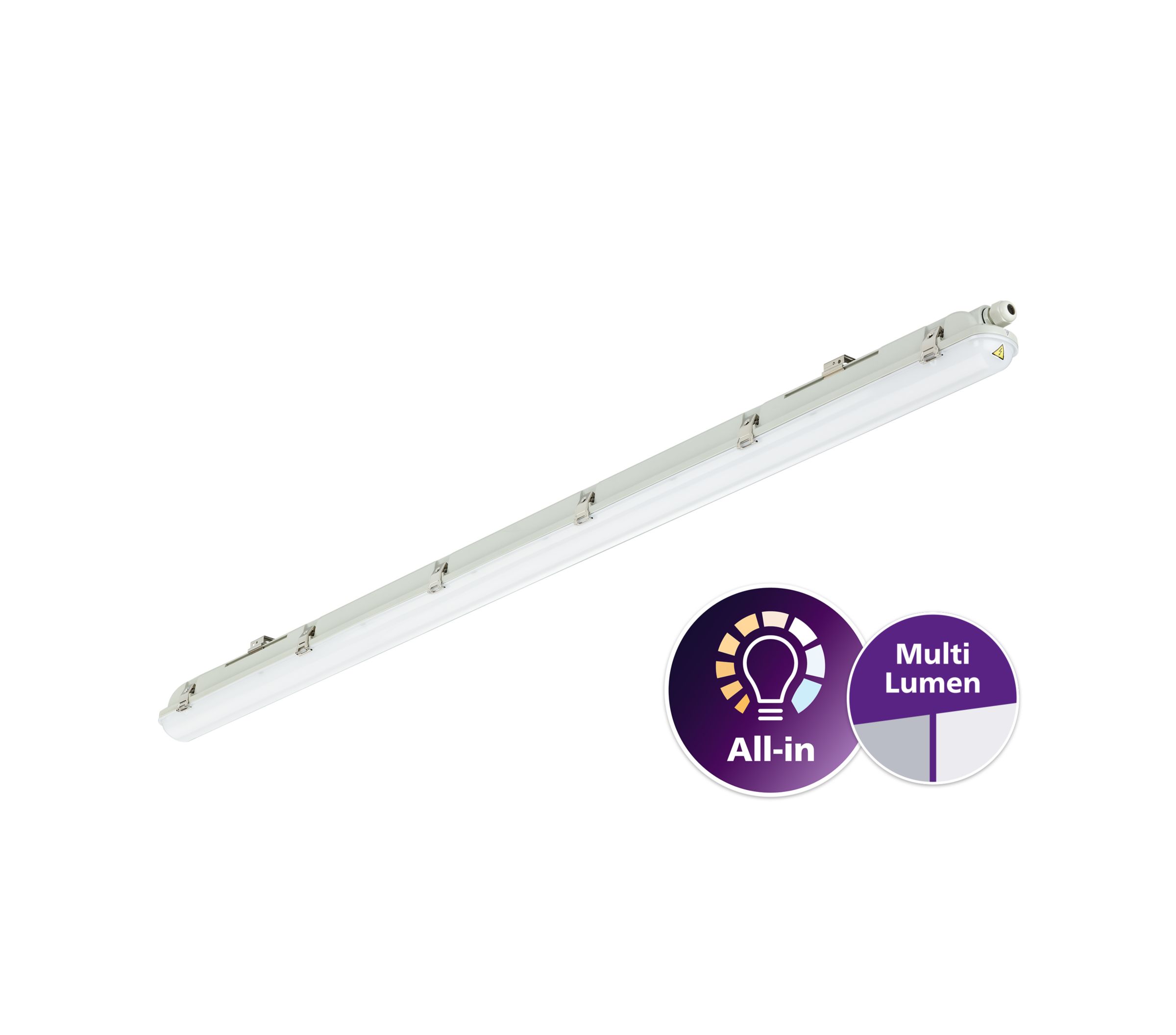 Philips Réglette LED étanche Ledinaire WT065C 53W 6800lm - Blanc Froid 4000K, IP44, 150cm, Non Dimmable