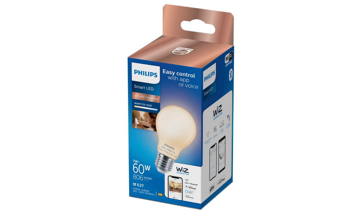 נורה חכמה&nbsp;Frosted Glass Bulb 7W (Eq.60W) A60 E27&nbsp;מבית Philips