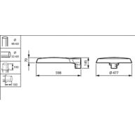 Dimension Drawing (without table) - BDP265 LED50-4S/830 II DM10 48/60A