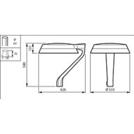 Dimension Drawing (without table) - BDP271 LED69-4S/830 II DM10 CLO SRT SRB