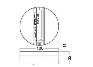 Dimension Drawing (without table) - ZRS750 3C BA WH (GA70-3)