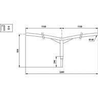 Dimension Drawing (without table) - JRB360 MBP-T 1100 60 RAL
