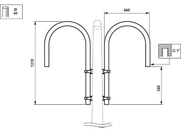   - 630 mm - 60 mm - 0° - RAL color - 