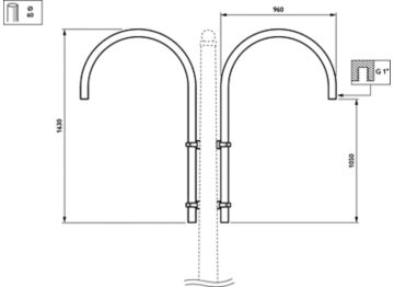   - 880 mm - 60 mm - 0° - RAL color - 