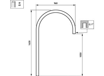   - 880 mm - 60 mm - 0° - RAL color - 