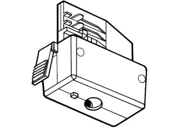  3-circuit track - Adapter 3-circuit plug for tracks - 3-phase adapter