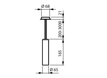 Dimension Drawing (without table) - PT332B 12S/PC930 PSU-E HWB WH 68 WH WH